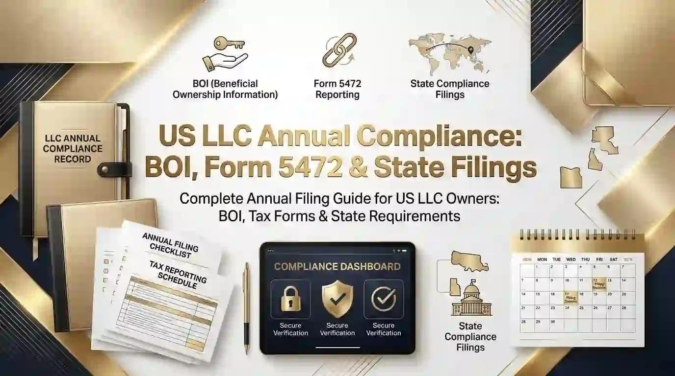 US LLC Annual Compliance BOI, Form 5472 & State Filings