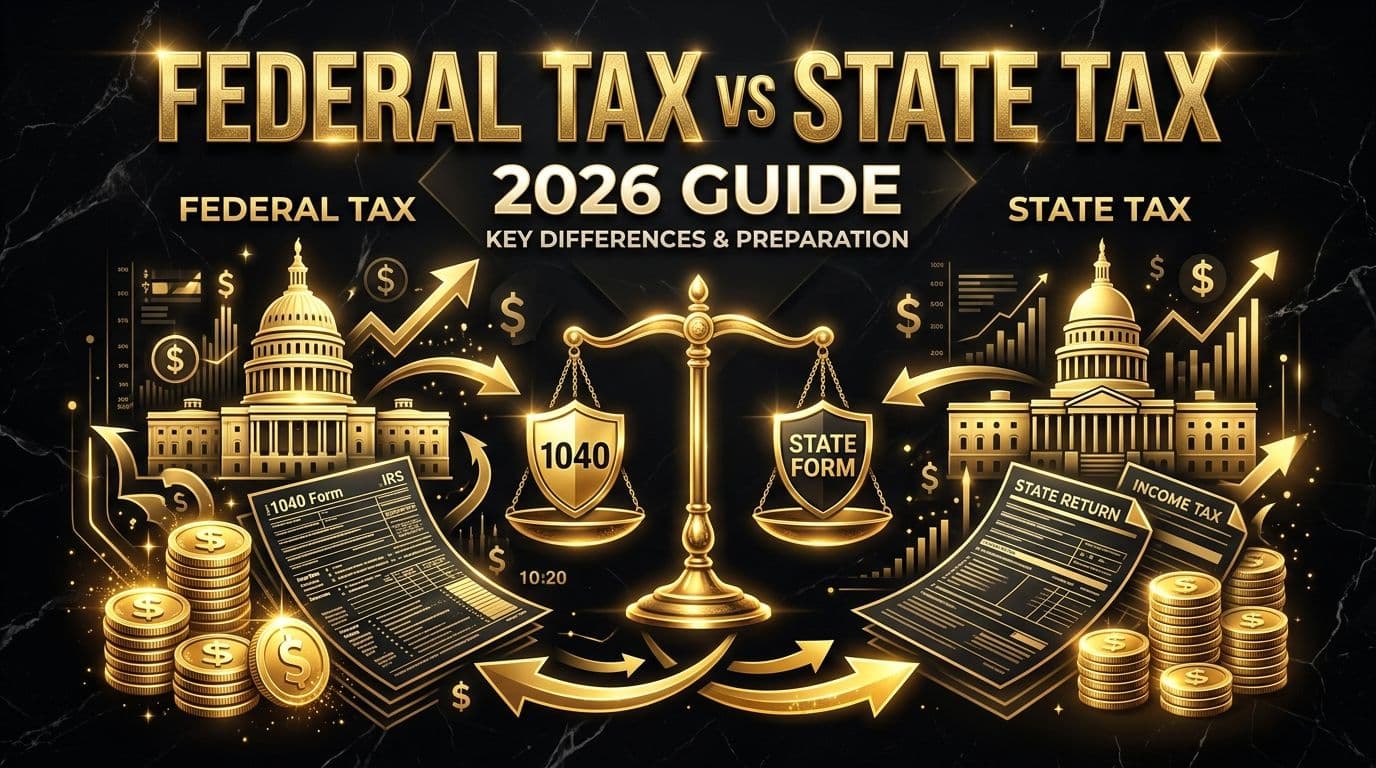 Federal Tax vs State Tax: How They Work Together (2026 Guide)
